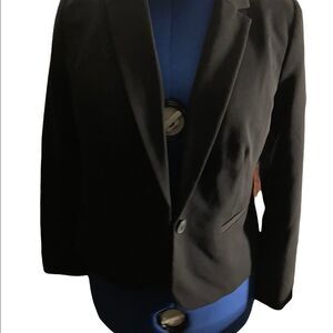 WORTHINGTON, Women’s Black Blazer, Size PL, Collar Neckline, 3 buttons on sleeve